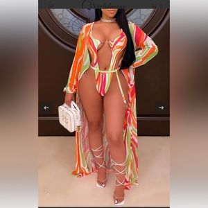 YOCLUBWEAR Brand New Monokini w/ Coverup